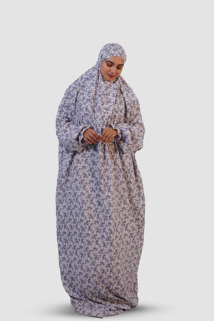 The Ria Series | Grey&Blue Ria Flora (The Bloom) Designed Crepe