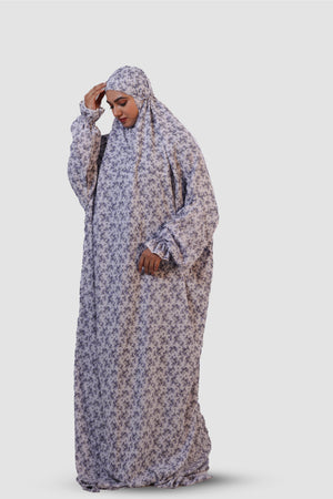 The Ria Series | Grey&Blue Ria Flora (The Bloom) Designed Crepe