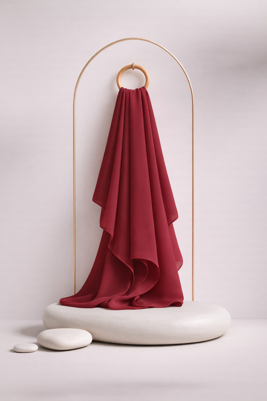 Moja Premium Malaysian Heavy Georgette - Cherry