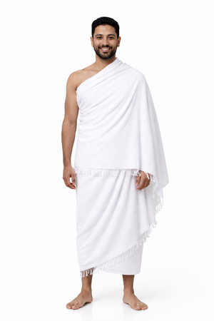 White ihram dress for men used during Hajj and Umrah
