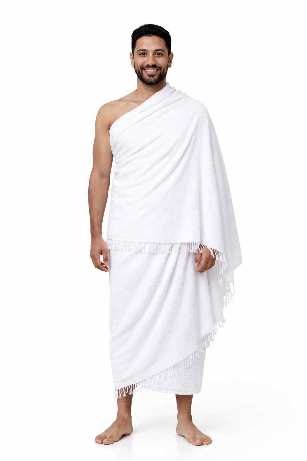 White ihram dress for men used during Hajj and Umrah
