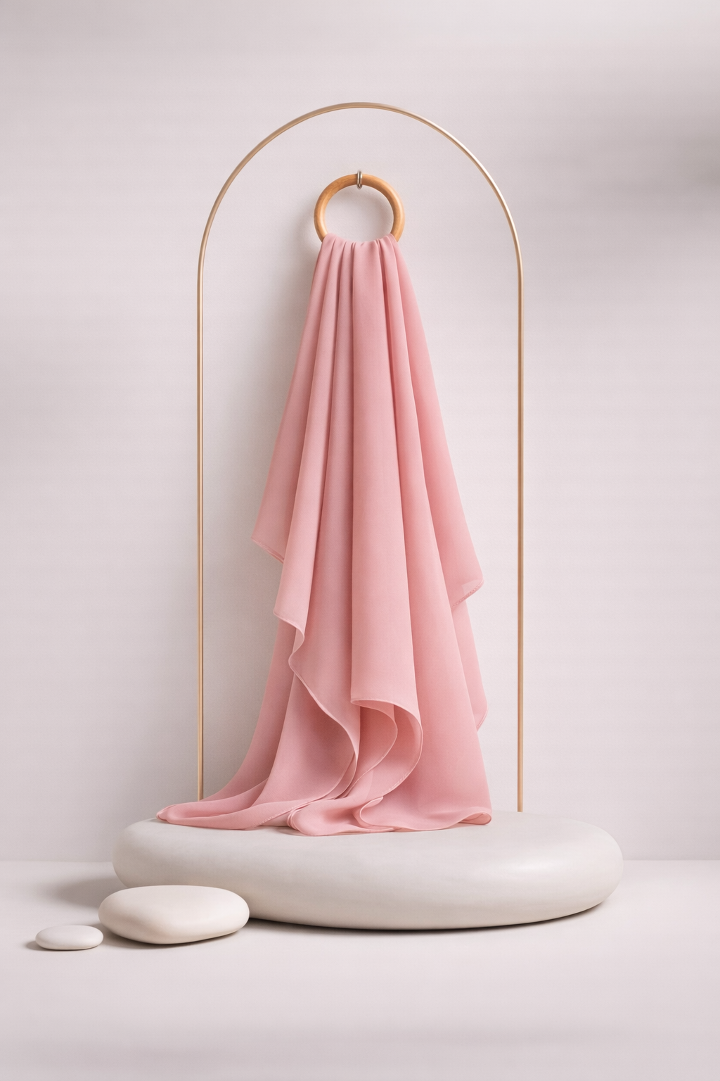 Moja Premium Malaysian Heavy Georgette - Misty Pink