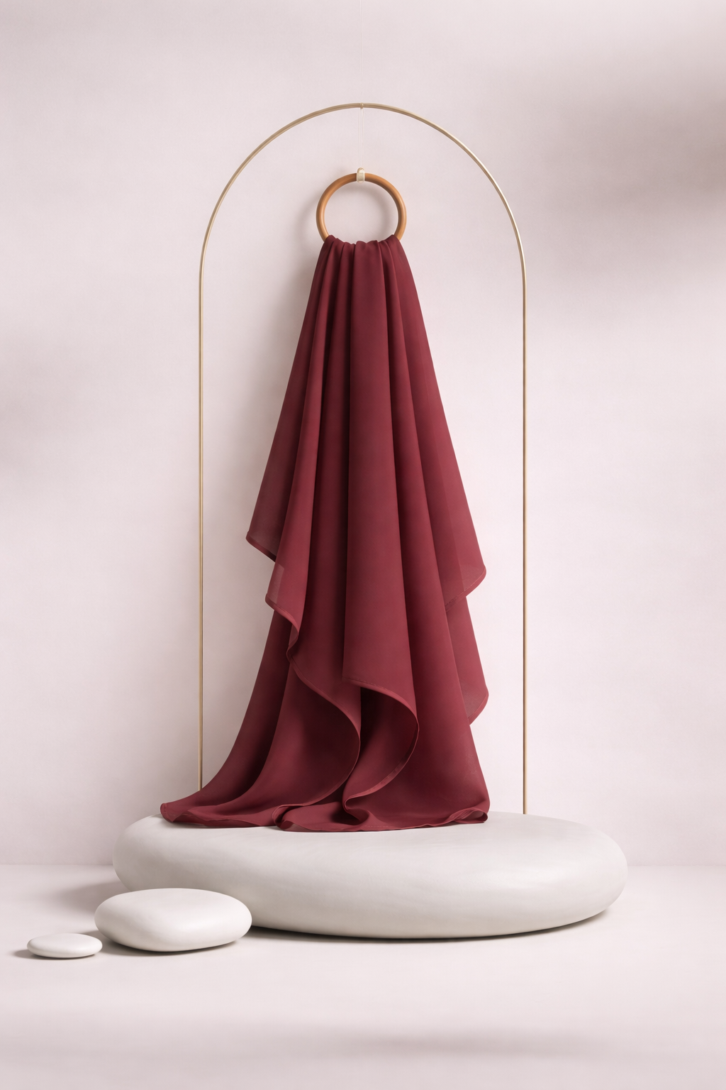 Moja Premium Malaysian Heavy Georgette - Dusty Maroon