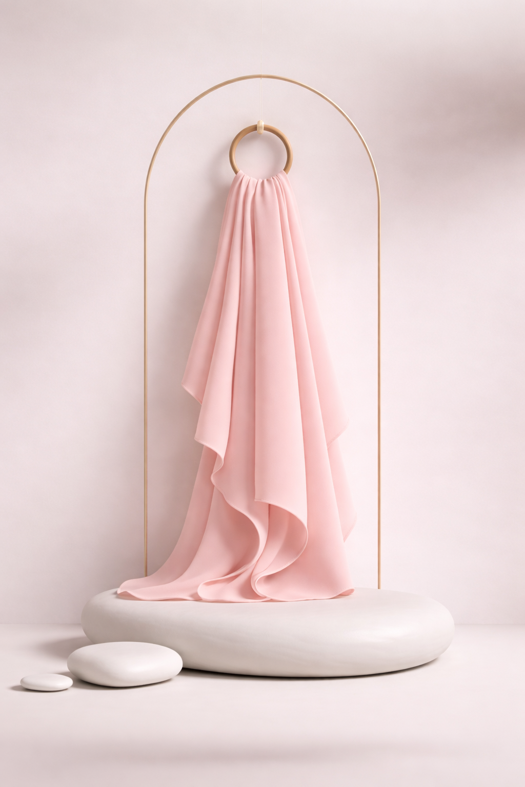 Moja Premium Malaysian Heavy Georgette - Nude Pink