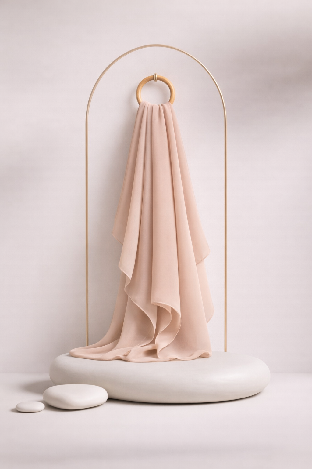 Moja Premium Malaysian Heavy Georgette - Rose Beige