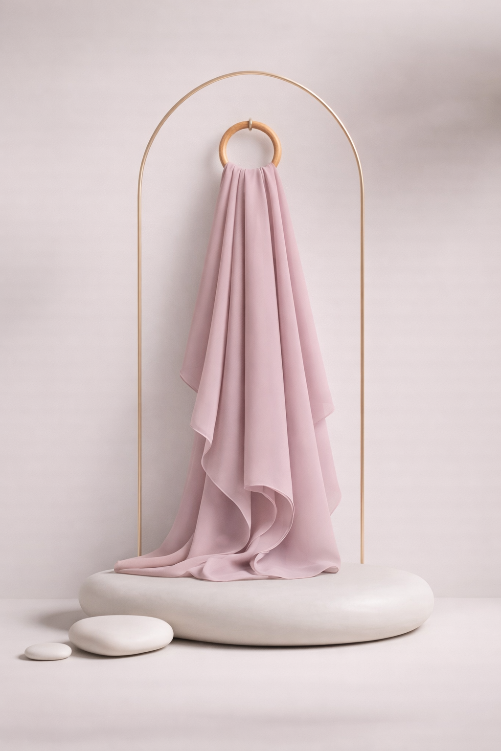 Moja Premium Malaysian Heavy Georgette - Stone Pink