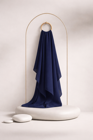 Moja Premium Malaysian Heavy Georgette - Navy