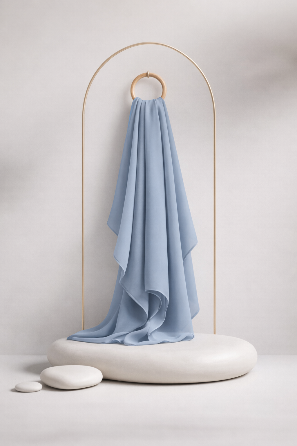 Moja Premium Malaysian Heavy Georgette - Blue Grey