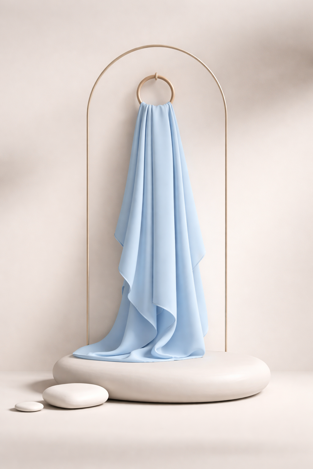 Moja Premium Malaysian Heavy Georgette - Pastel Blue