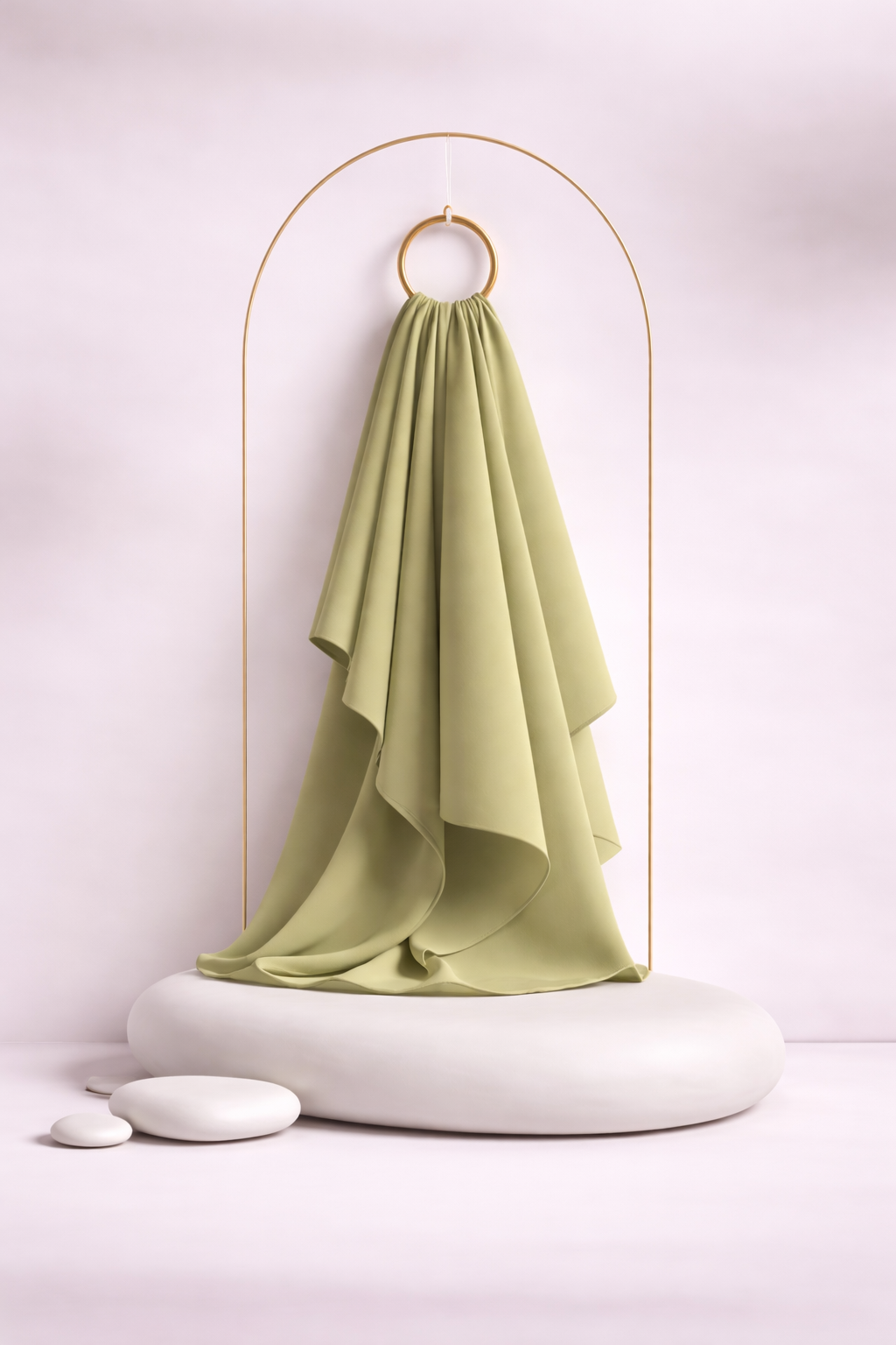Moja Premium Malaysian Heavy Georgette - Nude Sage