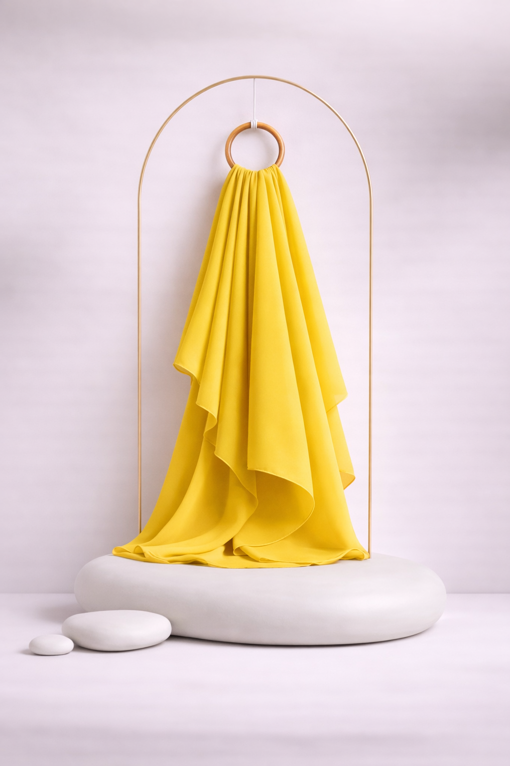 Moja Premium Malaysian Heavy Georgette - Corn Yellow