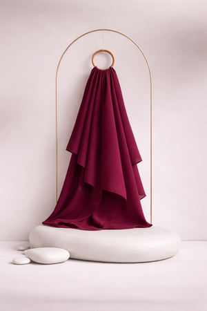 Moja Premium Malaysian Heavy Georgette - Dark Maroon
