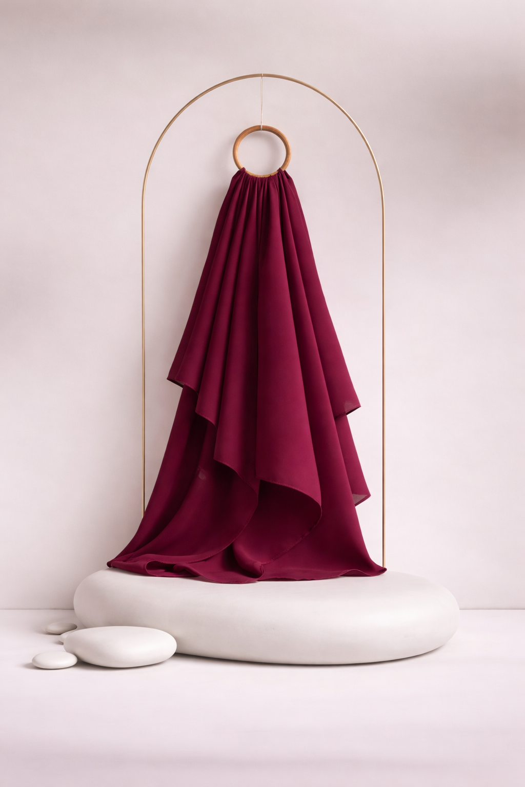 Moja Premium Malaysian Heavy Georgette - Dark Maroon