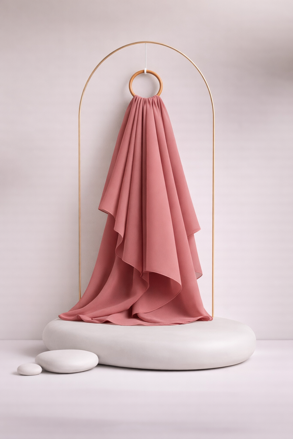 Moja Premium Malaysian Heavy Georgette - Burnt Pink