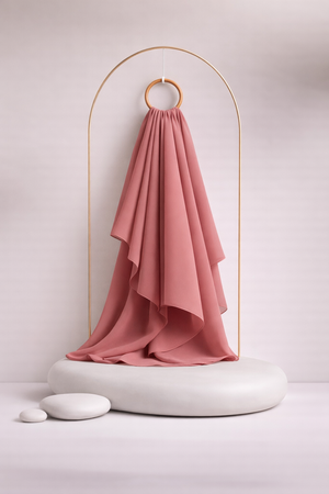 Moja Premium Malaysian Heavy Georgette - Burnt Pink