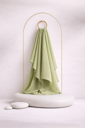 Moja Premium Malaysian Heavy Georgette - Nude Green