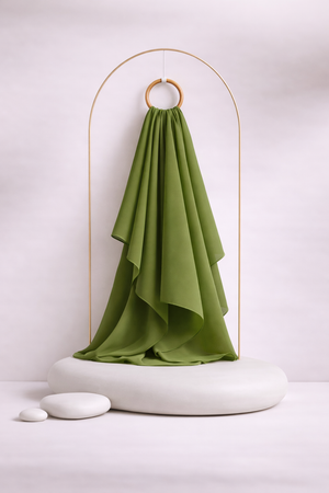 Moja Premium Malaysian Heavy Georgette - Moss Green