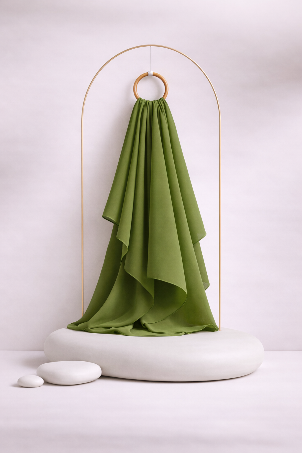 Moja Premium Malaysian Heavy Georgette - Moss Green