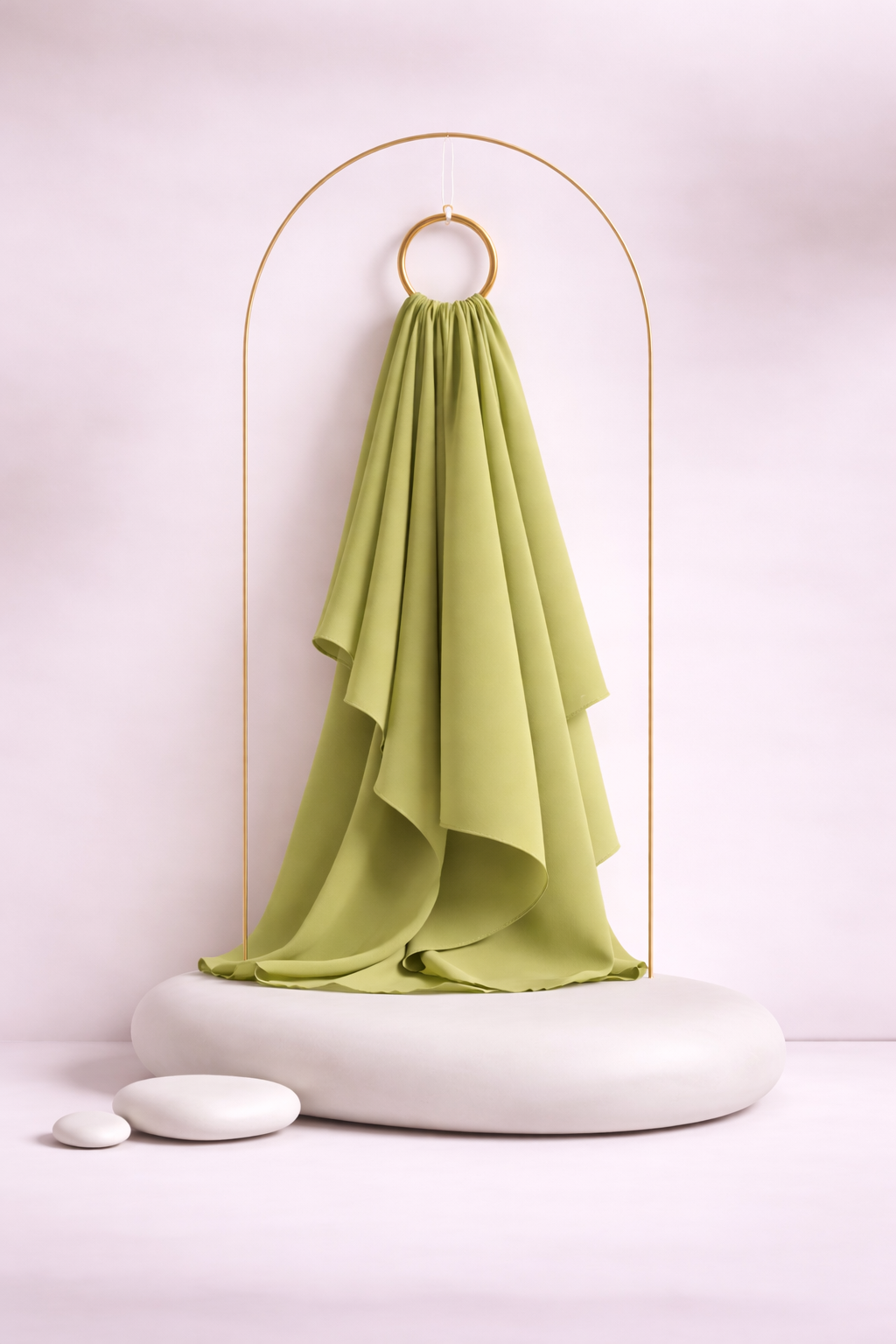 Moja Premium Malaysian Heavy Georgette - Almond Green