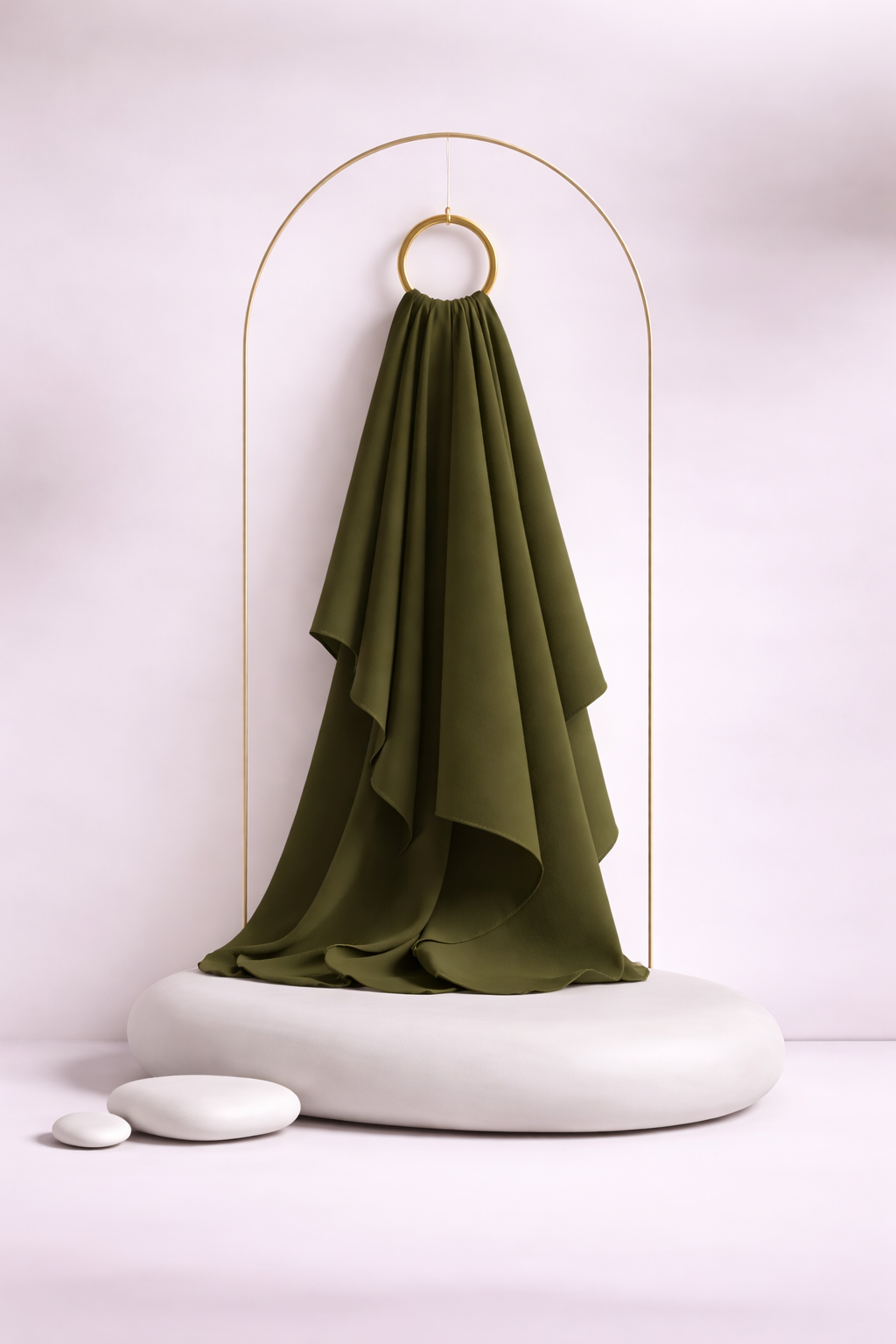 Moja Premium Malaysian Heavy Georgette - Olive