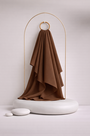 Moja Premium Malaysian Heavy Georgette - Coffee Brown