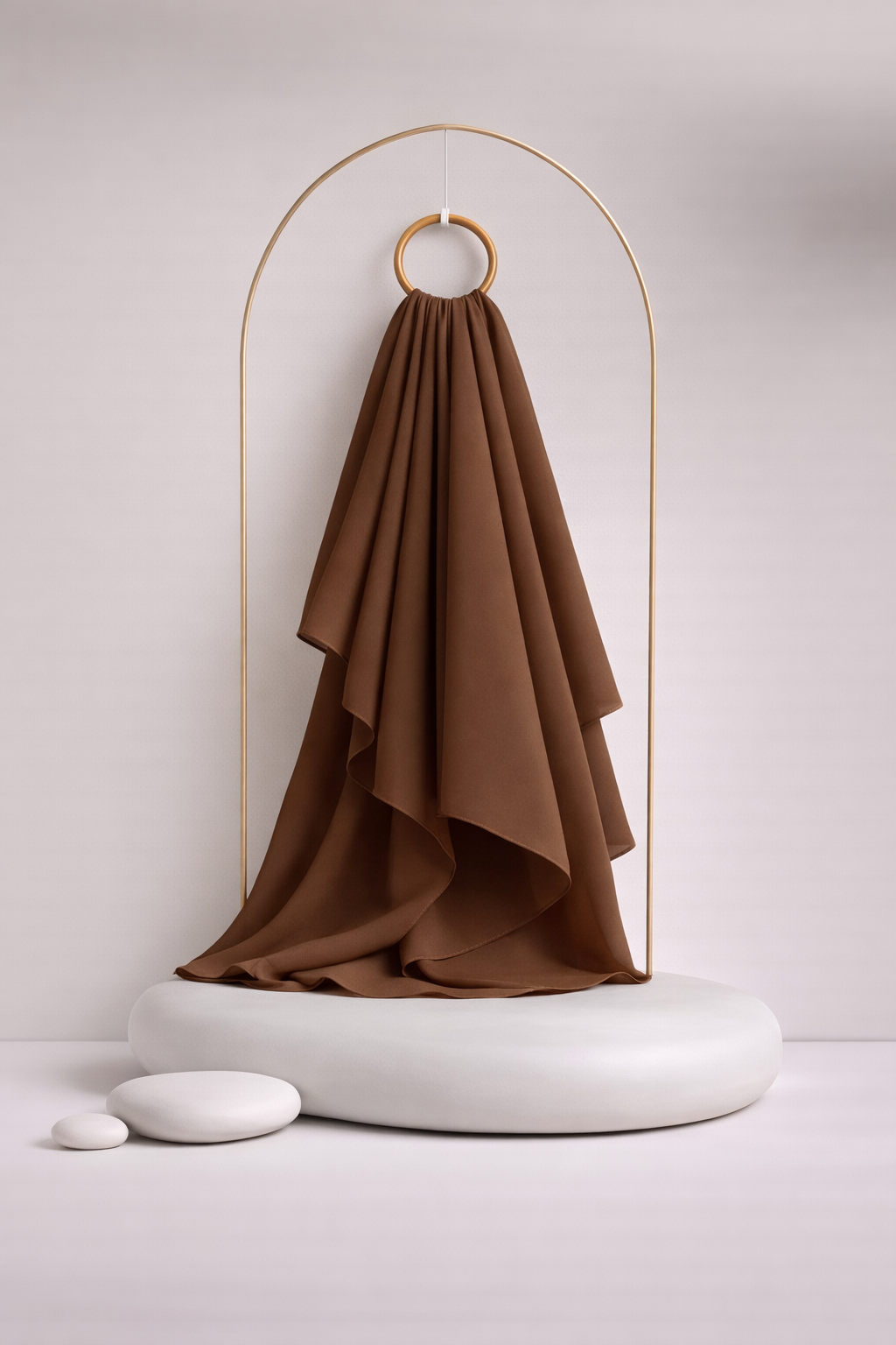 Moja Premium Malaysian Heavy Georgette - Coffee Brown