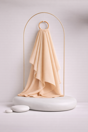 Moja Premium Malaysian Heavy Georgette - Nude Skin