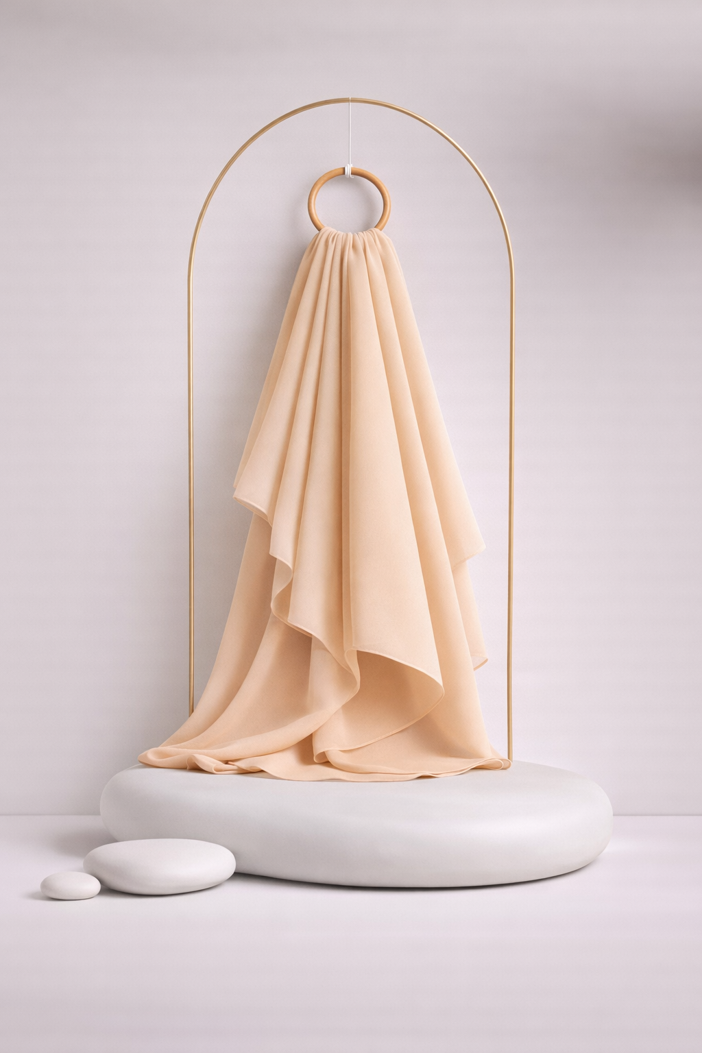 Moja Premium Malaysian Heavy Georgette - Nude Skin
