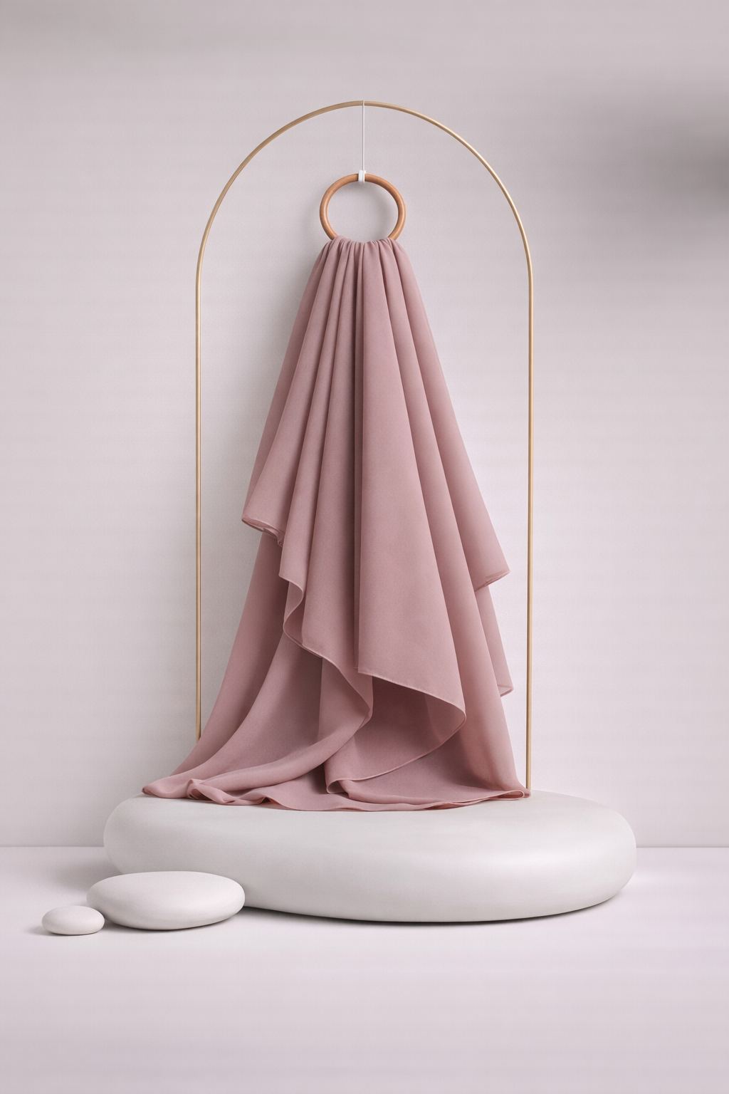 Moja Premium Malaysian Heavy Georgette - Nude Mauve
