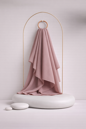 Moja Premium Malaysian Heavy Georgette - Nude Mauve