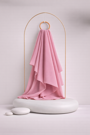 Moja Premium Malaysian Heavy Georgette - Cupcake Pink