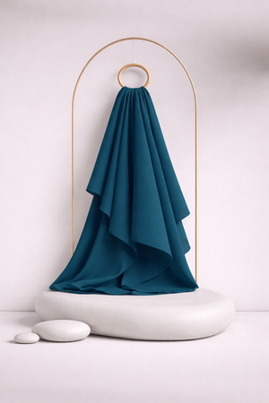 Moja Premium Malaysian Heavy Georgette - Dark Teal