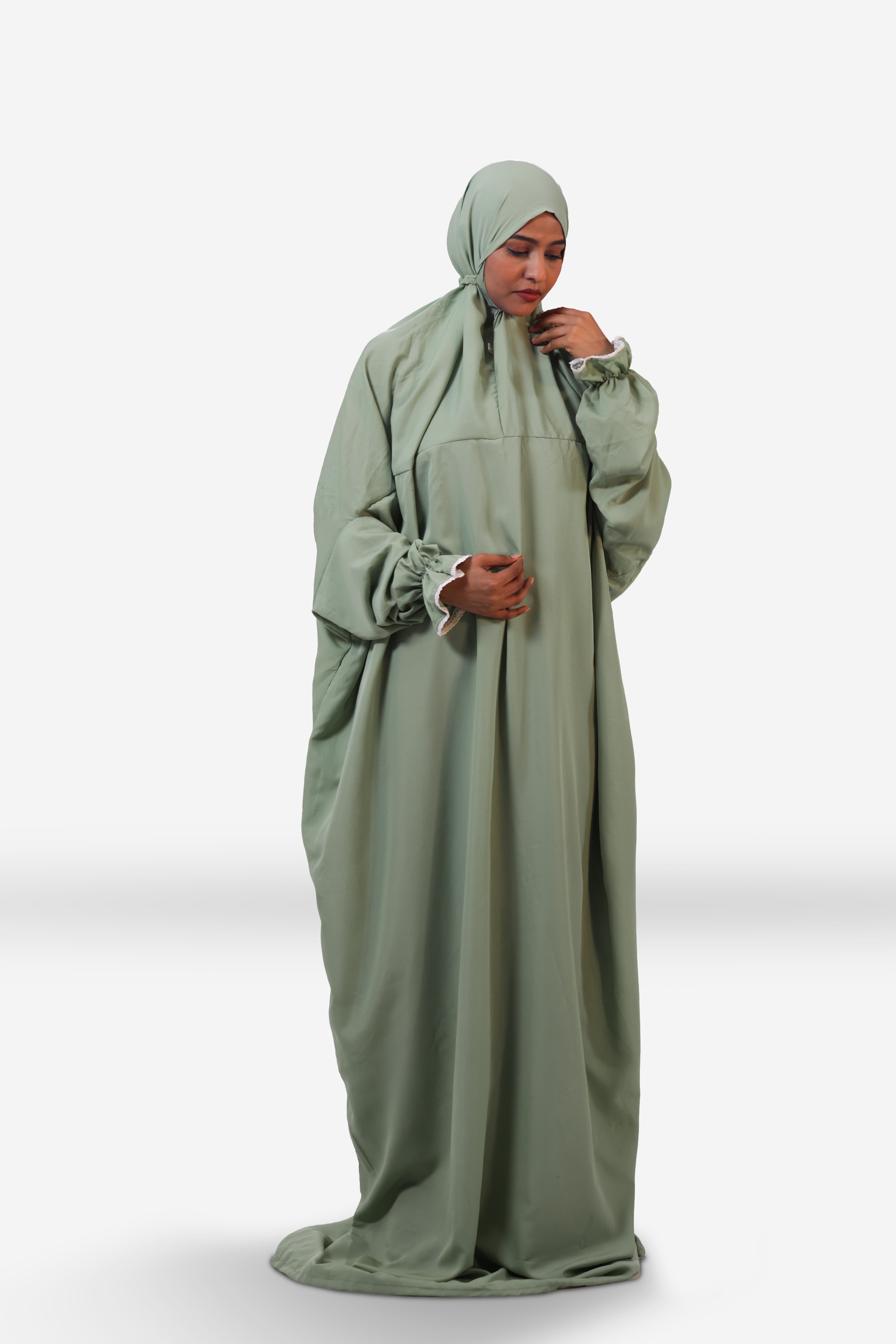 The Laya Series | Premium Plain Crepe Green Premium Plain Crepe