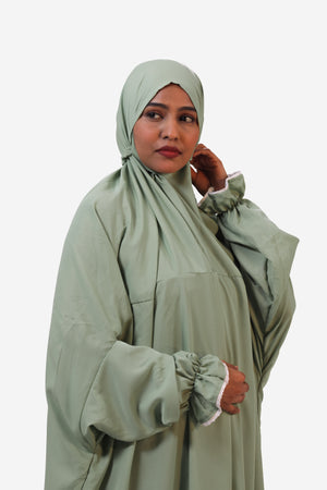 The Laya Series | Premium Plain Crepe Green Premium Plain Crepe