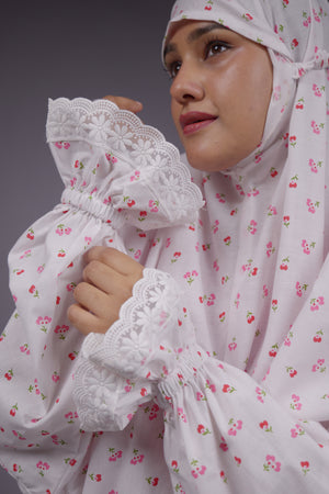 Ainaura | Premium Cotton Rose Petal Prayer Dress