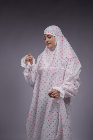Ainaura | Premium Cotton Rose Petal Prayer Dress