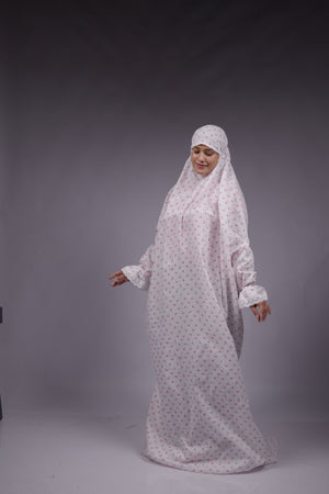 Ainaura | Premium Cotton Rose Petal Prayer Dress