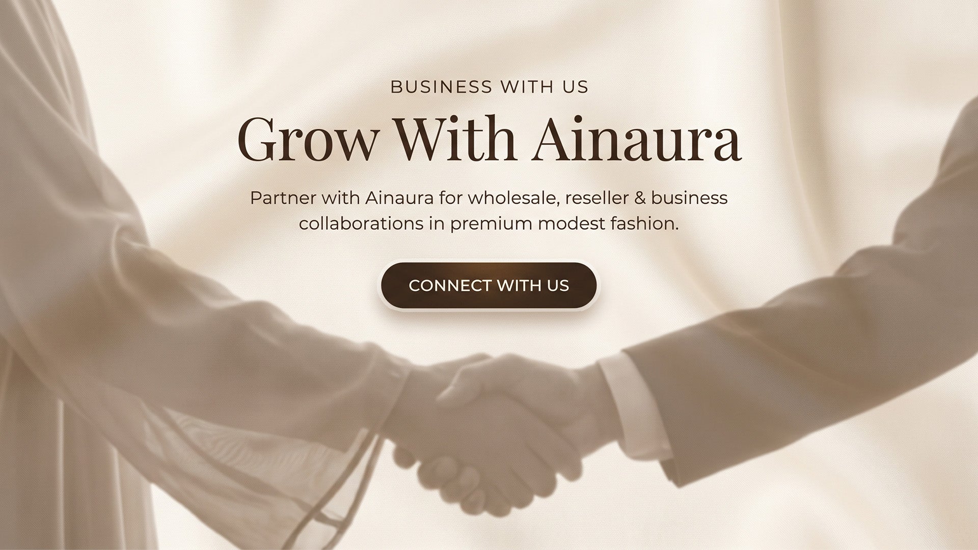 Grow With Ainaura business partnership banner