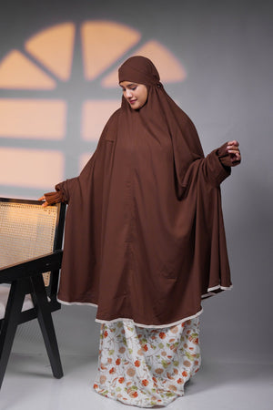 Ainaura | Premium Coffee Brown Jilbab - AinAura