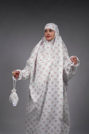 Ainaura | Premium Cotton Floral Prayer Dress - AinAura