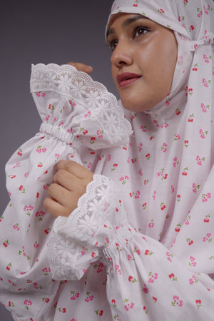 Ainaura | Premium Cotton Rose Petal Prayer Dress - AinAura