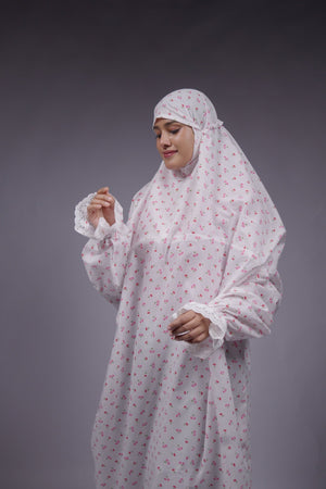 Ainaura | Premium Cotton Rose Petal Prayer Dress - AinAura
