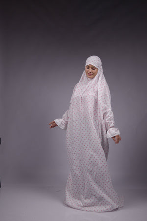 Ainaura | Premium Cotton Rose Petal Prayer Dress - AinAura