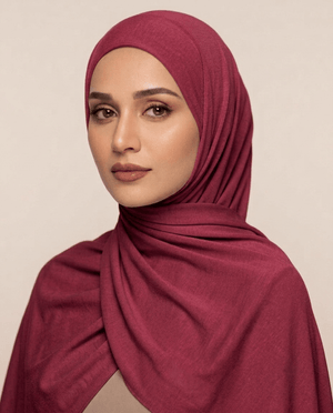 Ainaura Premium Moja Jersey Hijab - Cherry Pink - AinAura
