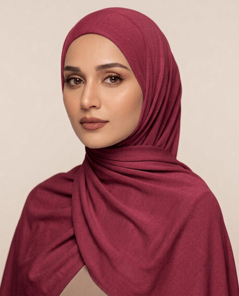 Ainaura Premium Moja Jersey Hijab - Cherry Pink - AinAura