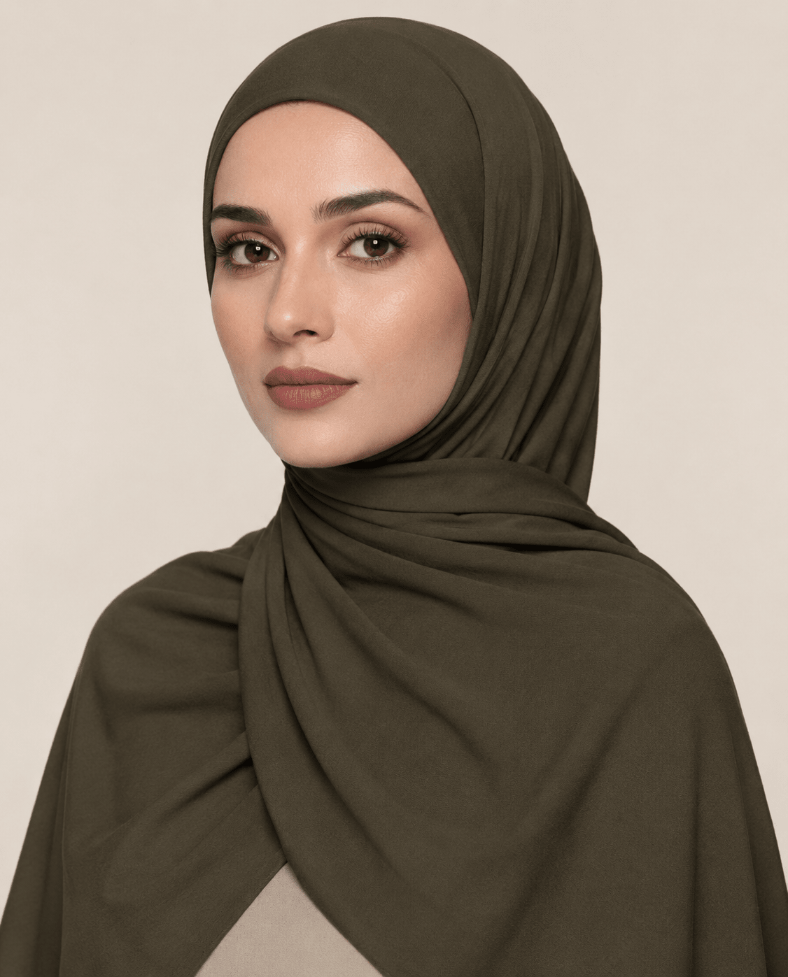 Ainaura Premium Moja Jersey Hijab - Olive Green - AinAura
