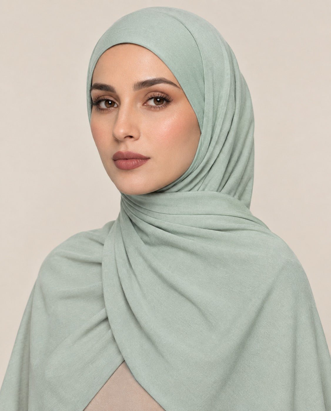 Ainaura Premium Moja Jersey Hijab - Pastel Green - AinAura