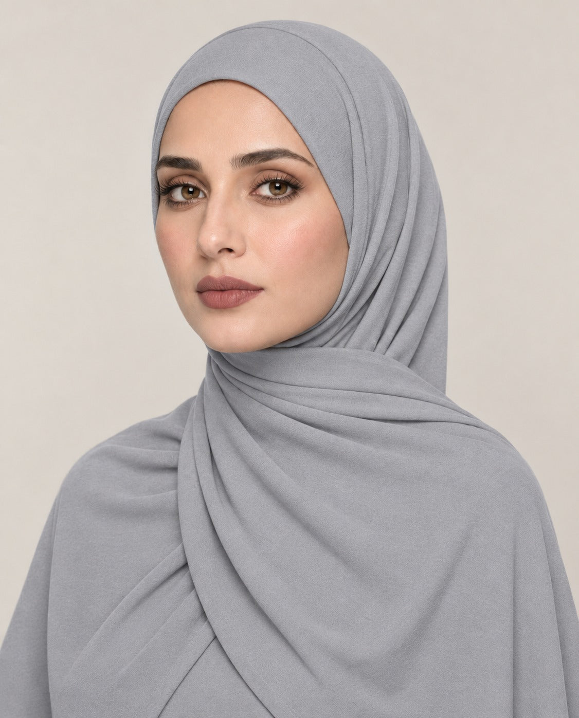 Ainaura Premium Zera Jersey Hijab – Cloud Grey - AinAura