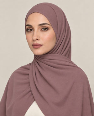 Ainaura Premium Zera Jersey Hijab – Dusty Mauve - AinAura