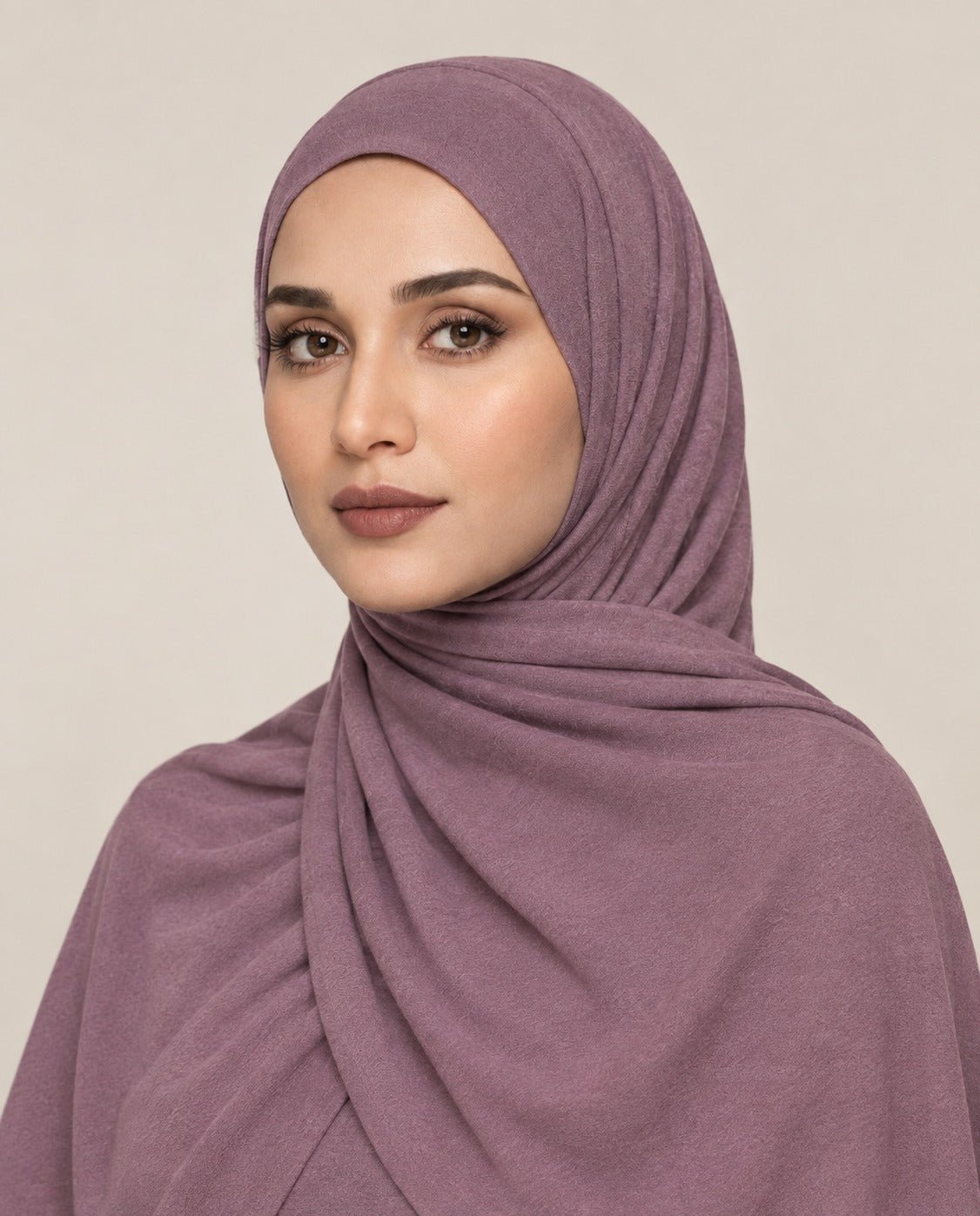 Ainaura Premium Zera Jersey Hijab – Dusty Mulberry - AinAura